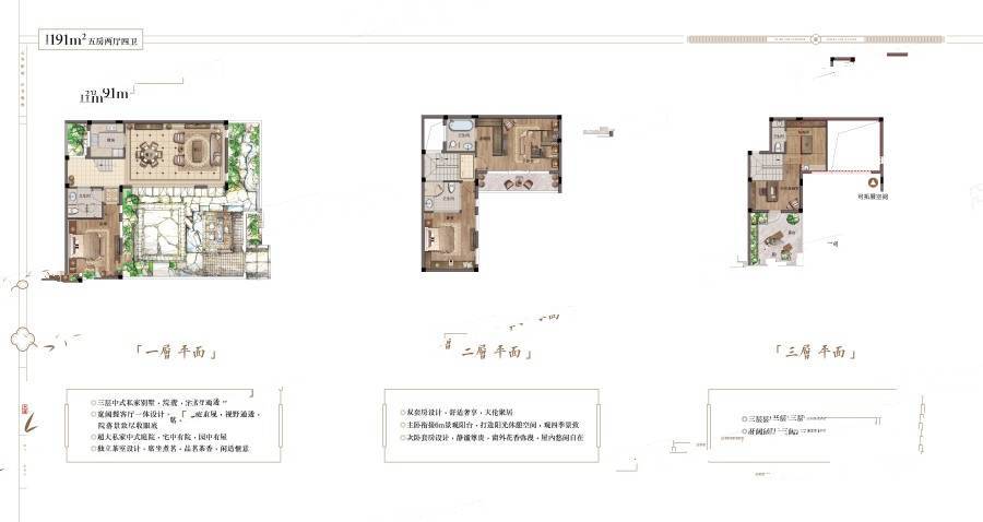 阳明山居5室2厅4卫191㎡户型图