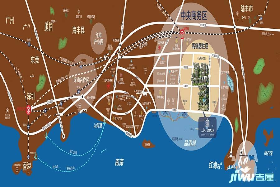 汕尾恒大御景湾位置交通图图片