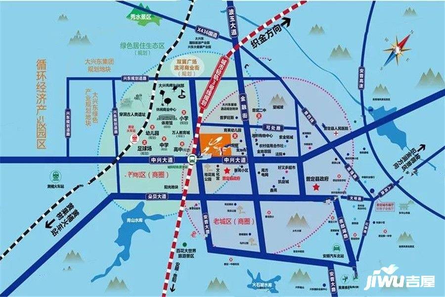 普定碧桂园位置交通图