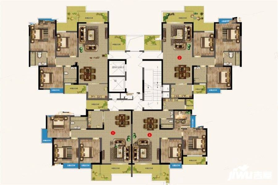 贵安迎宾城3室2厅1卫109.7㎡户型图