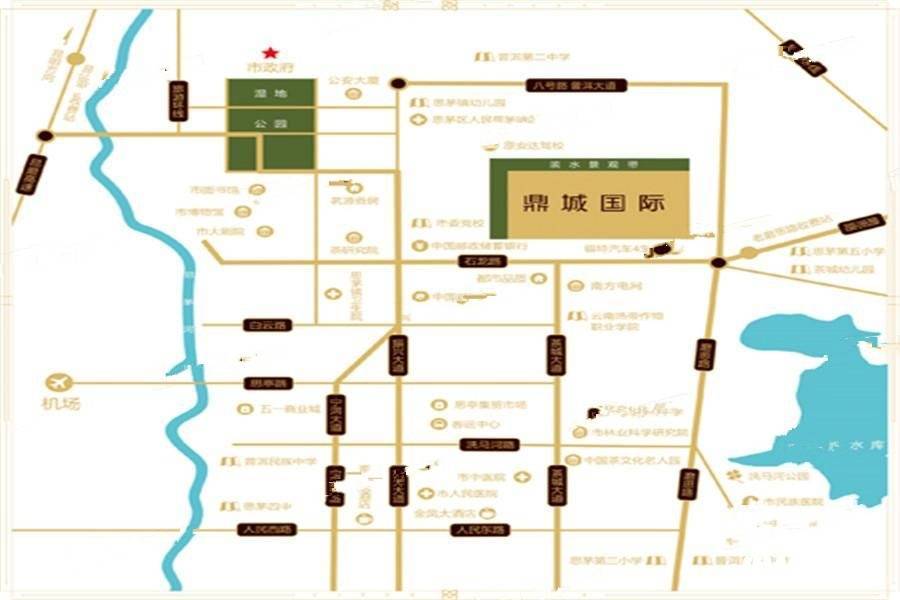 鼎城国际位置交通图1