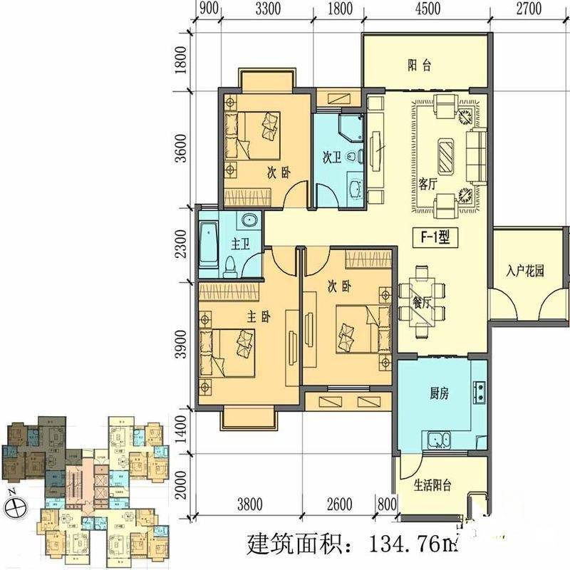 聚福新城
                                                            3房1厅2卫
