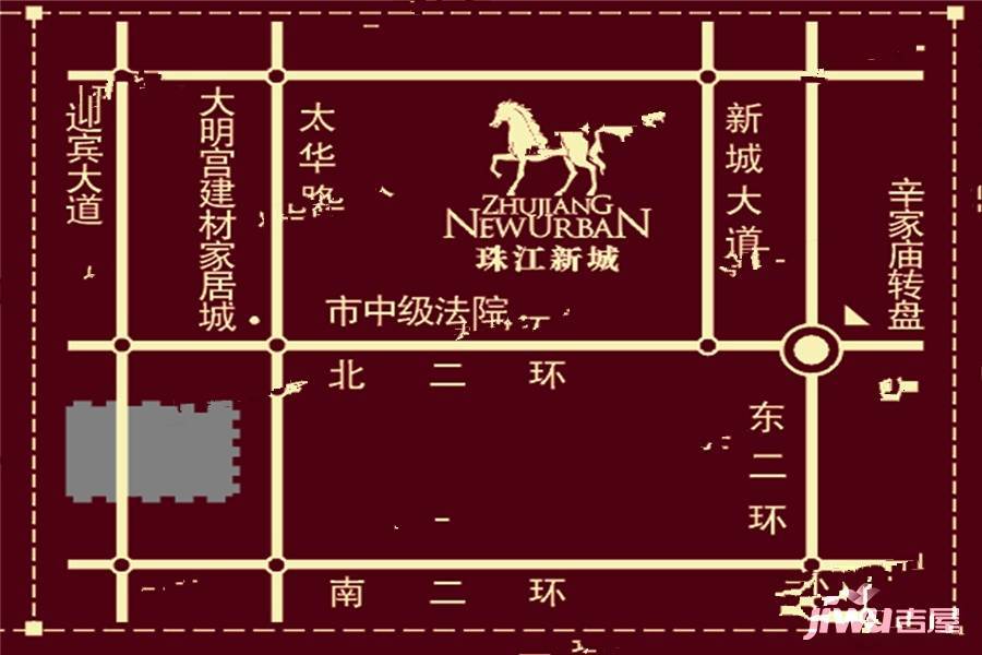 珠江新城商铺位置交通图