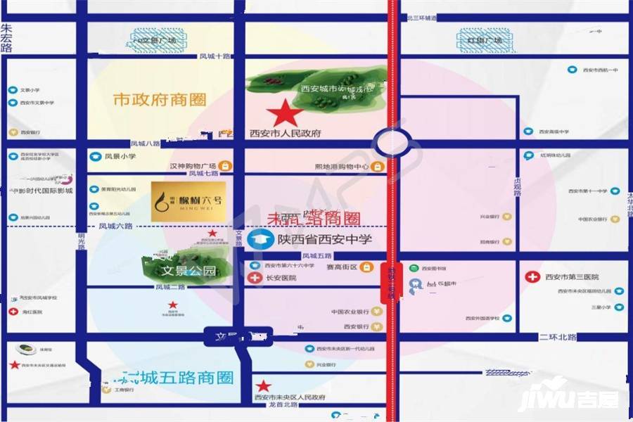 明威橡树6号位置交通图3