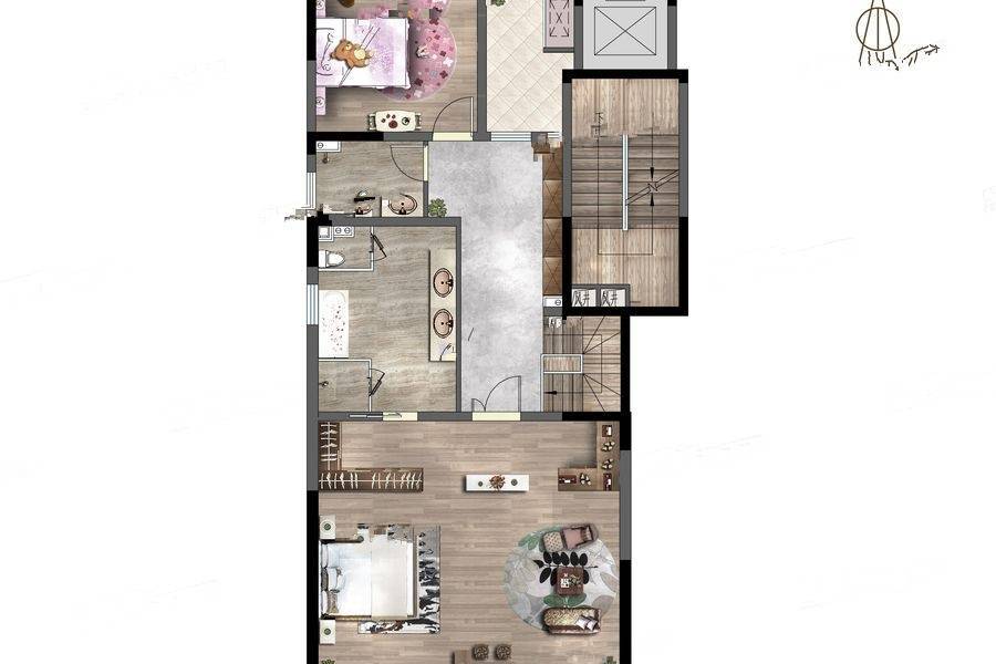 新城玺樾骊府3室2厅3卫163㎡户型图