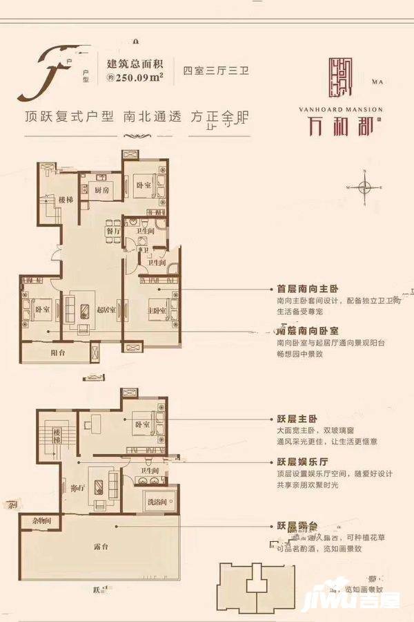 隆基泰和万和郡4室3厅3卫250.1㎡户型图