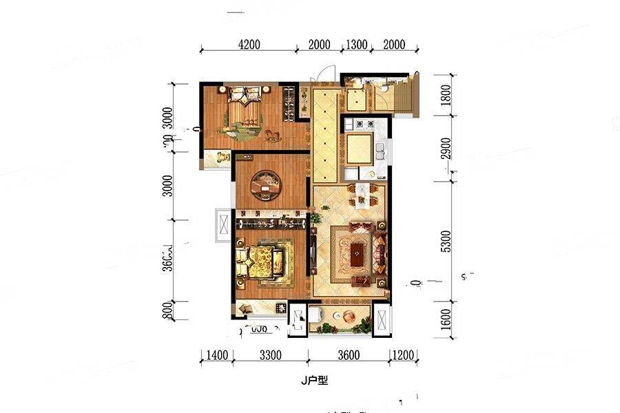 瑞和大唐府邸3室2厅1卫98㎡户型图