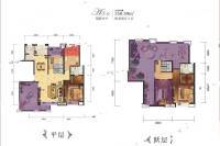 龙记玖玺4室2厅3卫158.6㎡户型图