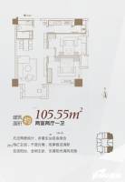 中国铁建青秀城2室2厅1卫105.5㎡户型图