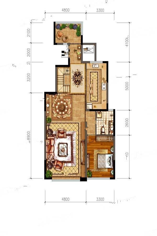 就掌灯4室3厅2卫183㎡户型图