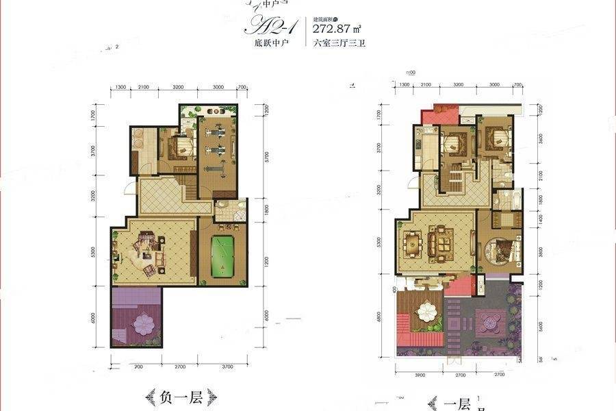 龙记玖玺6室3厅3卫272.9㎡户型图