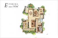 中国铁建花语城4室2厅2卫143㎡户型图