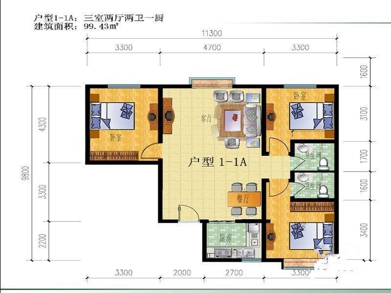 大兴湖景馨苑
                                                            3房2厅2卫
