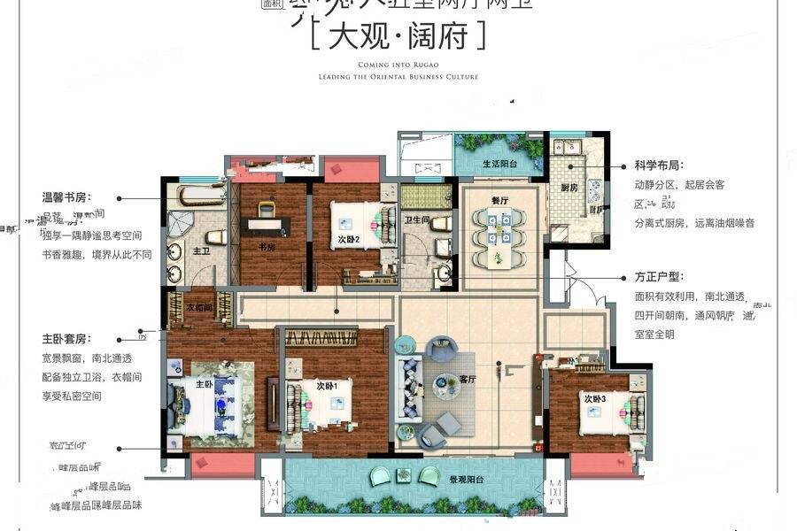 壹言如意之城5室2厅2卫170㎡户型图