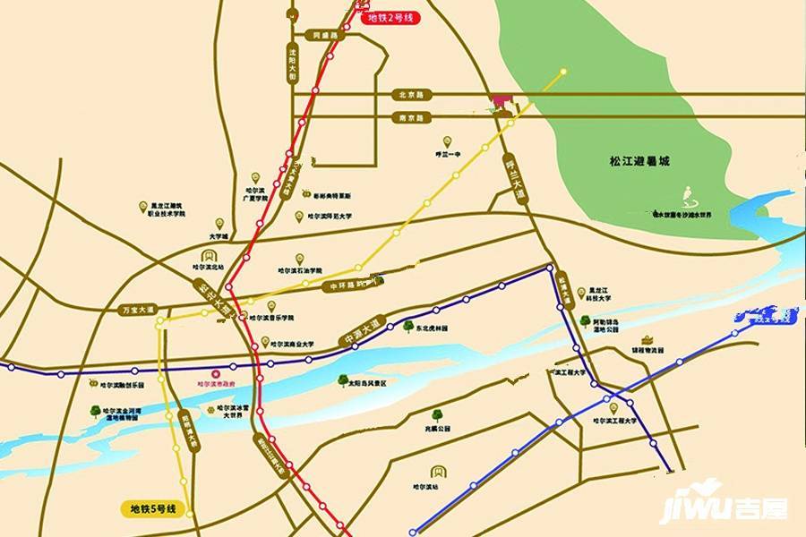 龙福家园（松北）位置交通图