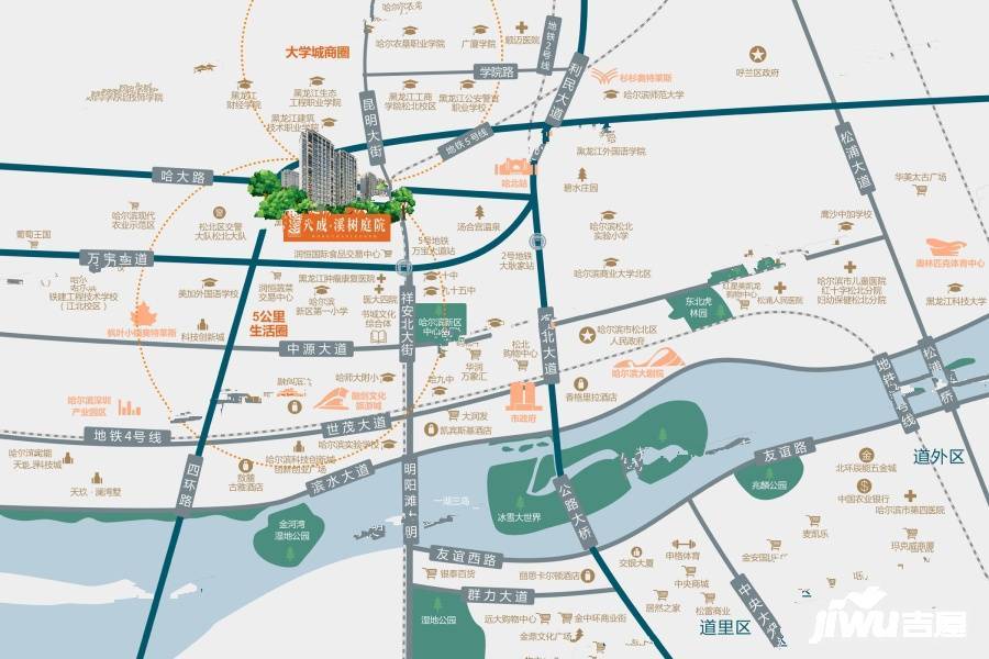 天成溪树庭院位置交通图