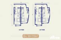 汇智中心4室4厅4卫119㎡户型图