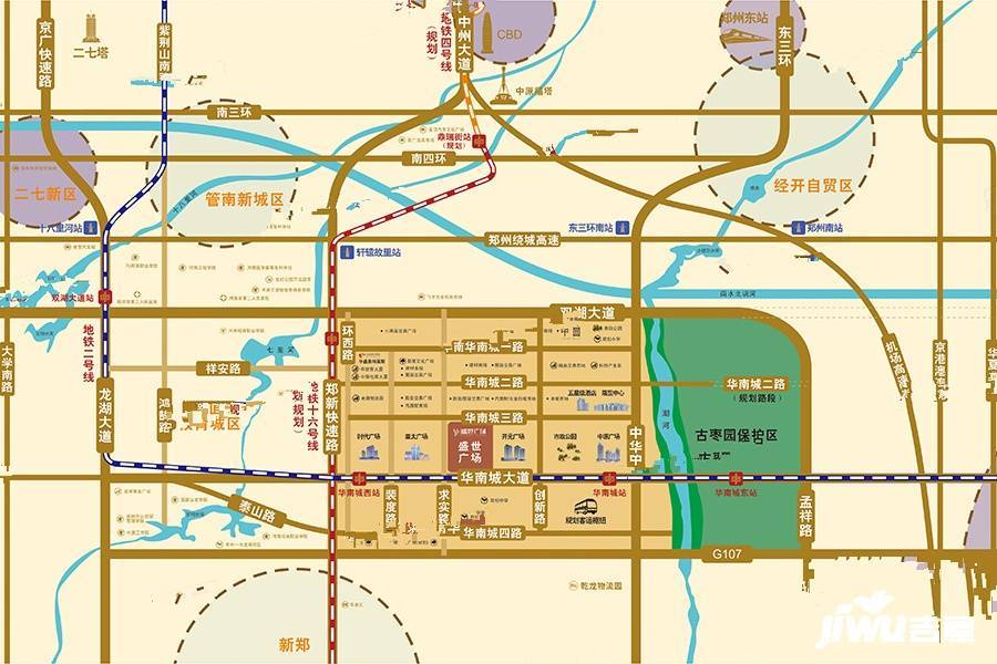 华南城盛世广场位置交通图图片