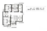 正商玖号院2室1厅1卫88㎡户型图