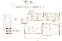 金科御府4室2厅2卫157㎡户型图