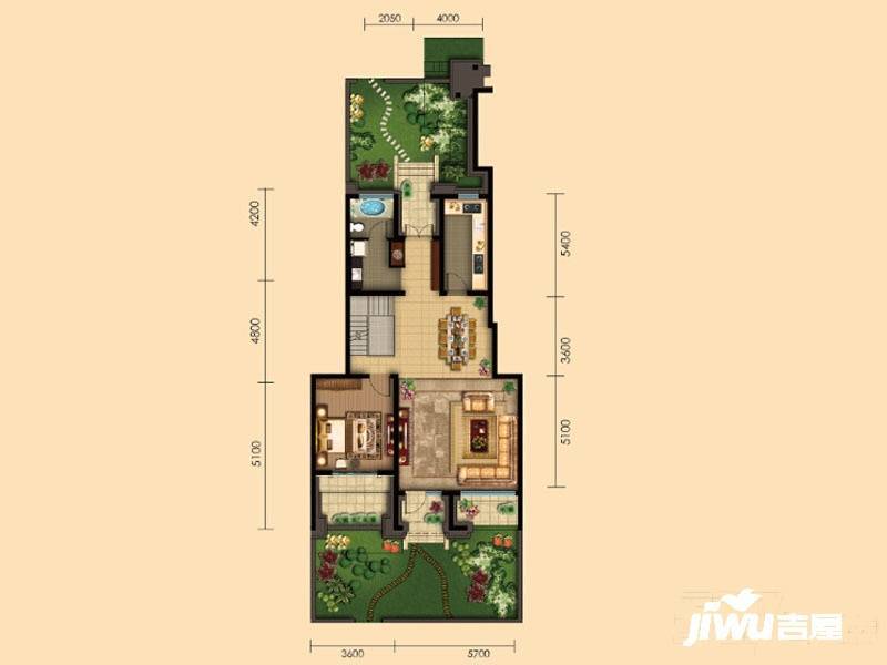 居易西郡原著5室4厅4卫296.9㎡户型图