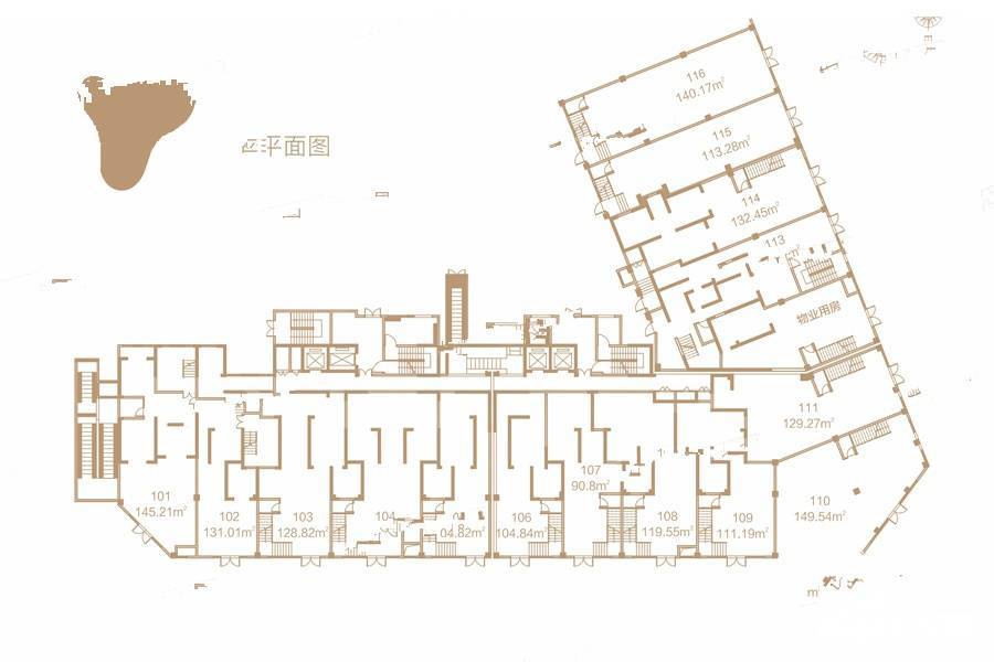 五建新街坊普通住宅98.8㎡户型图