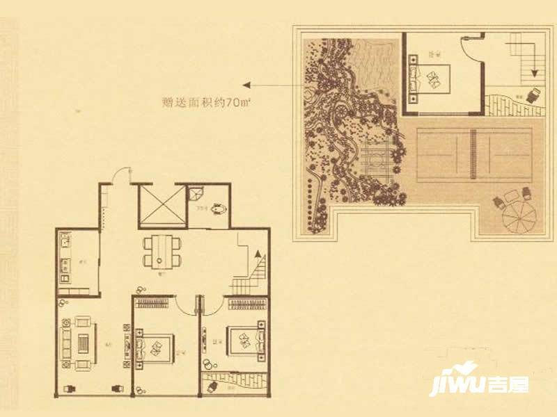 腾盛第五城3室2厅1卫110.3㎡户型图