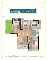 正商玖号院3室2厅1卫116.2㎡户型图