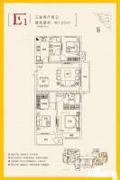 中梁葛天府3室2厅2卫120㎡户型图