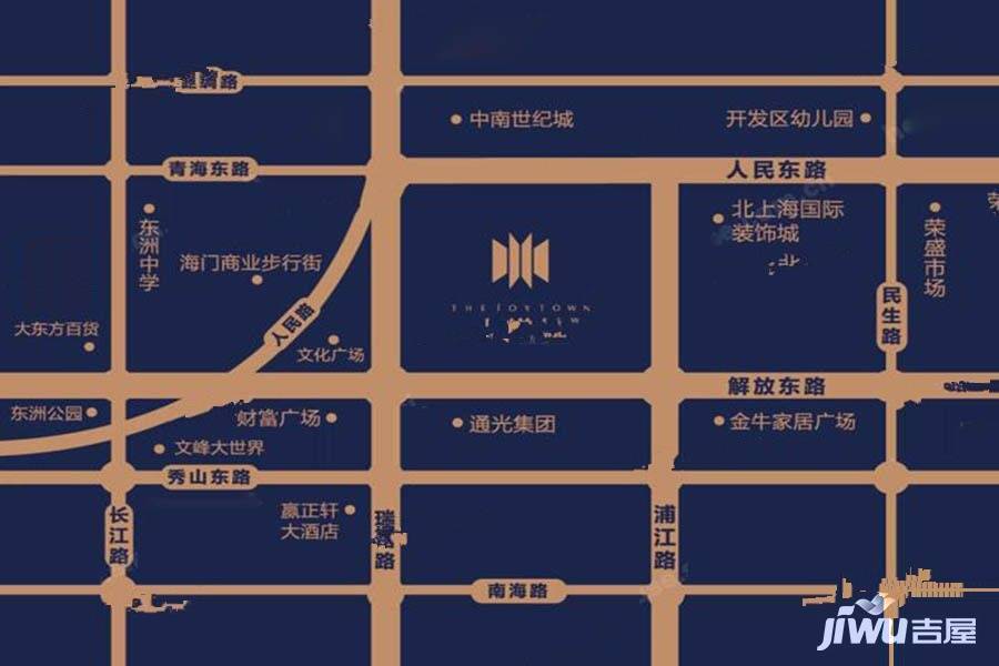 海门上悦城位置交通图