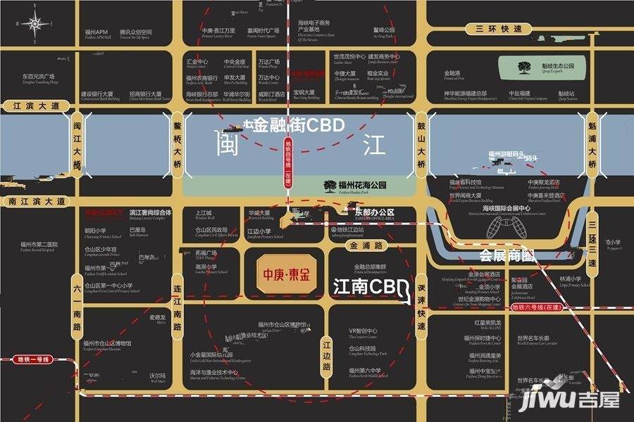 中庚东金位置交通图图片