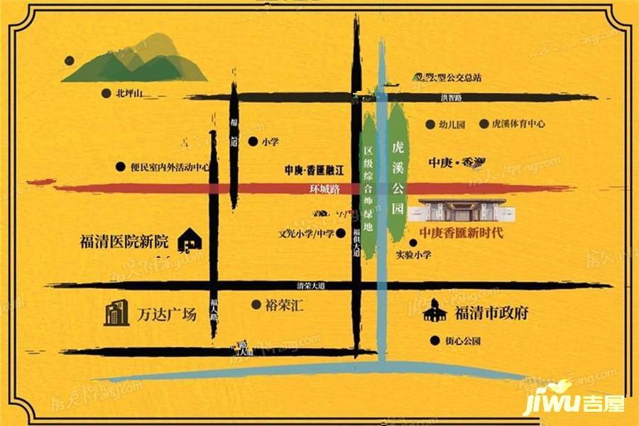 中庚香匯新时代位置交通图图片