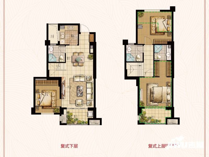 永泰泰禾红峪3室2厅3卫101㎡户型图