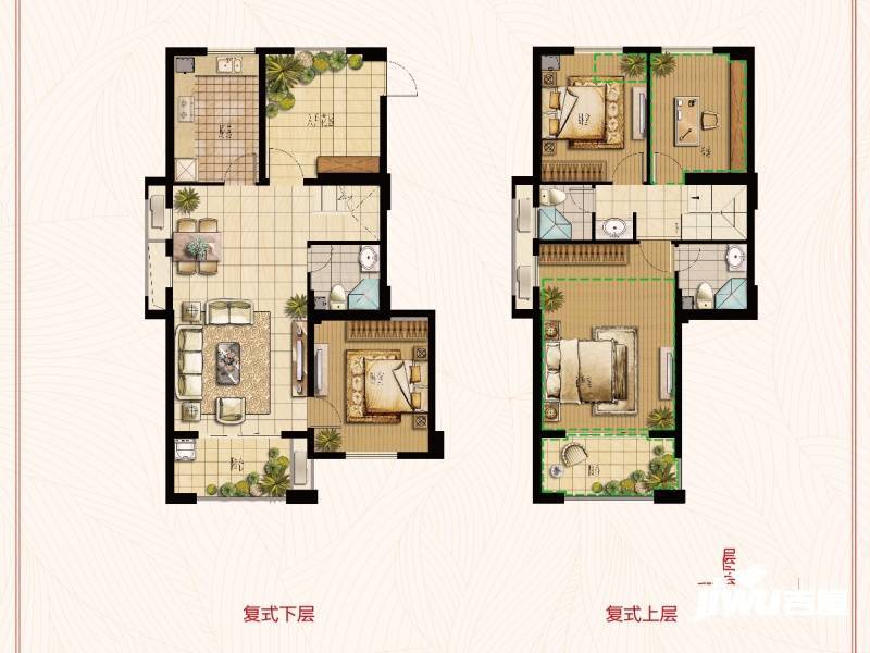 永泰泰禾红峪4室2厅3卫119㎡户型图