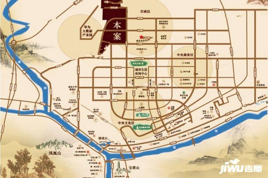 延安阳光城位置交通图