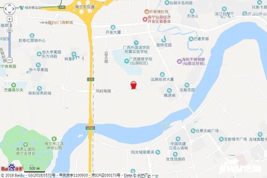 中国铁建凤岭国际城位置交通图