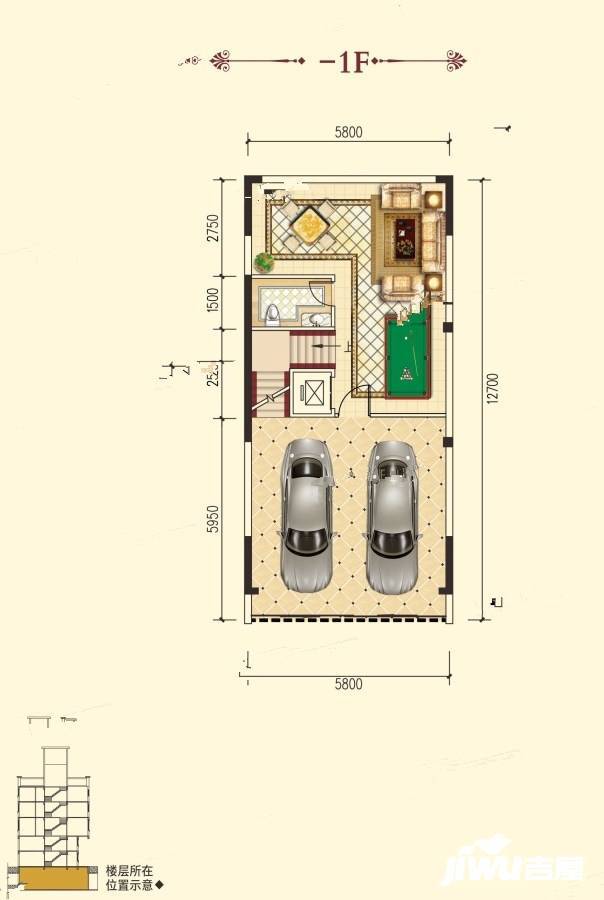 中国锦园5室5厅7卫219㎡户型图