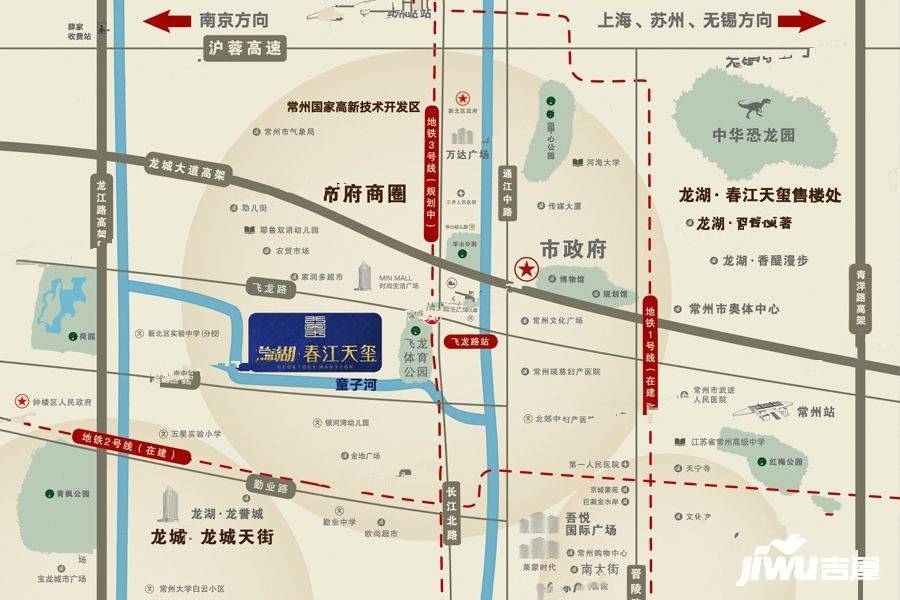 龙湖春江天玺位置交通图图片