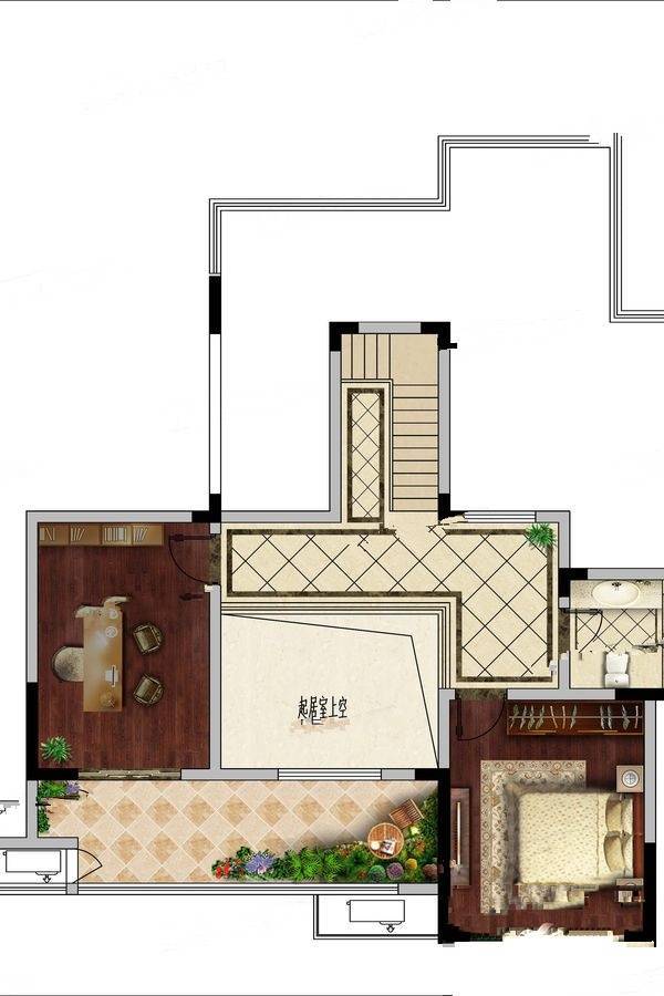 常州随园金麟府建面约212.95-二层户型图_首付金额_6室2厅2卫_212.