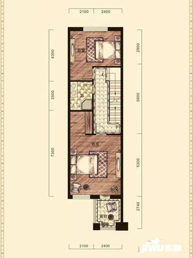 中鼎朗郡4室2厅3卫190㎡户型图