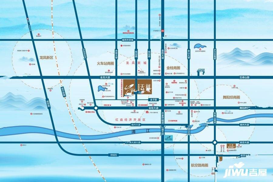 碧桂园天樾峯境位置交通图