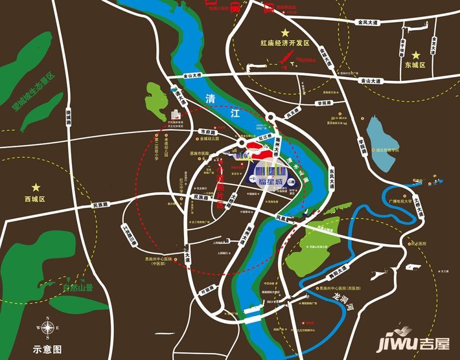 福星城位置交通图