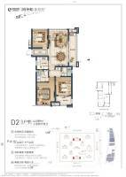 绿城杨柳郡3室2厅2卫109㎡户型图