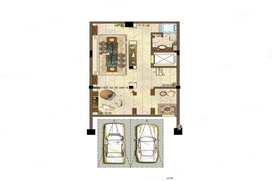 湖山源著4室4厅6卫150㎡户型图