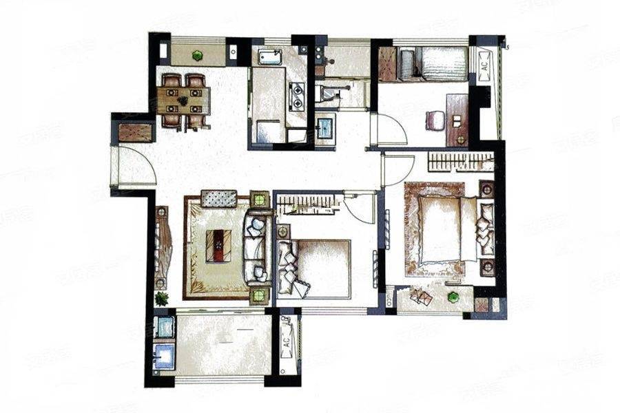 厦门建发武地央著b2户型户型图