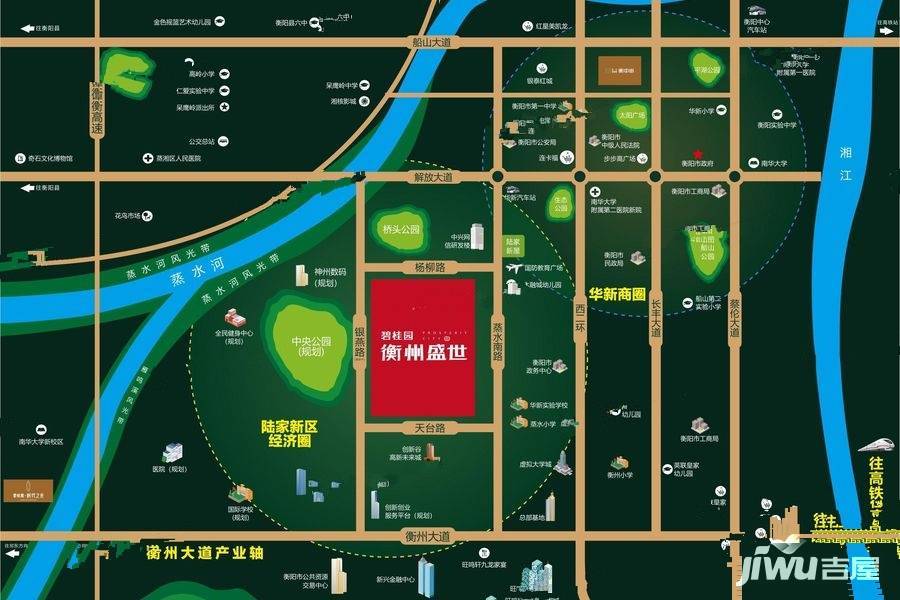 碧桂园衡州盛世位置交通图