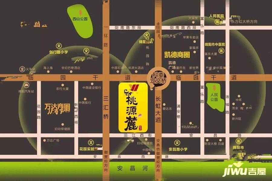 中玮海润桃源麓位置交通图