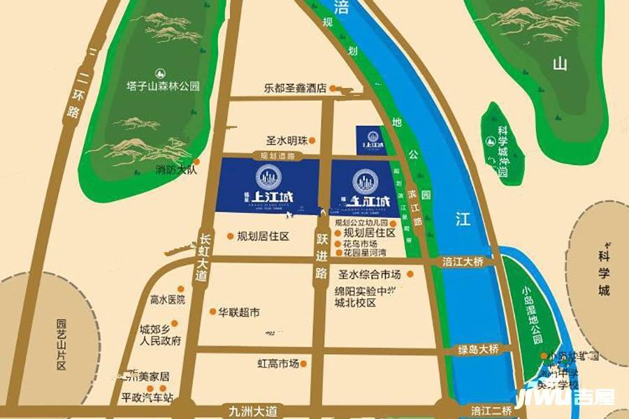 福星上江城位置交通图图片