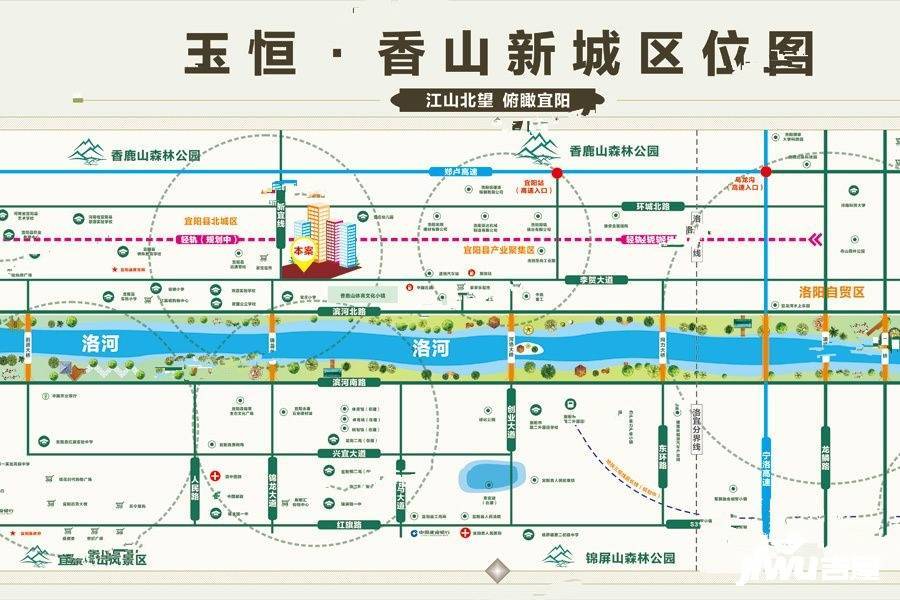 玉恒香山新城位置交通图图片