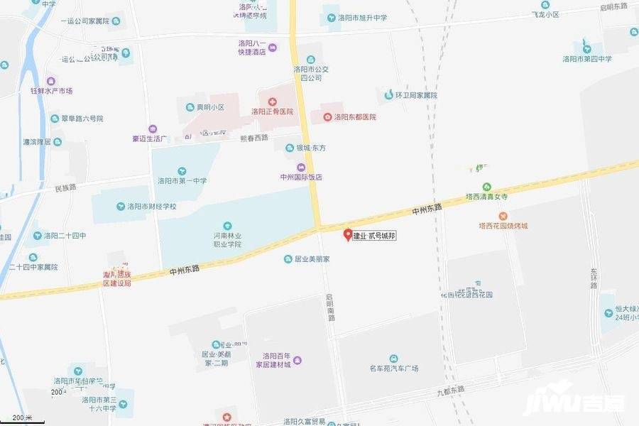 建业贰号城邦位置交通图图片